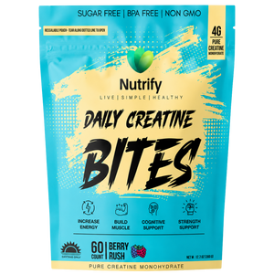 Nutrify Daily Creatine Bites – 60 Count Monohydrate & HCL