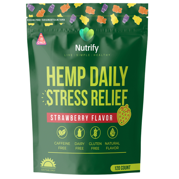 Hemp Daily Stress Relief Gummies – 120 Count