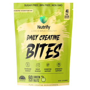 Nutrify Daily Creatine Bites – 60 Count Monohydrate & HCL