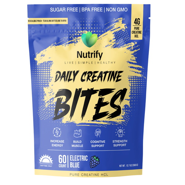 Nutrify Daily Creatine Bites – 60 Count Monohydrate & HCL