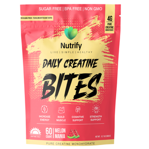 Nutrify Daily Creatine Bites – 60 Count Monohydrate & HCL