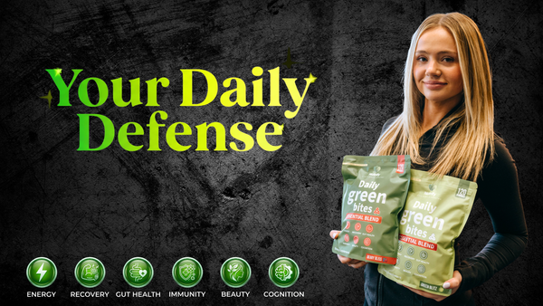 Nutrify Daily Green Bites – Gut Health, Energy, Beauty & Immunity in One Bite | 50+ Superfoods + Prebiotic Fiber | 120 Count