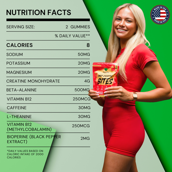 Nutrify Daily Creatine Bites – 60 Count Monohydrate & HCL